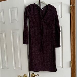 ASOS Maternity Deep Purple Long Sleeve Dress